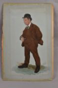 SIR LESLIE WARD - SPY (1851-1922) 'RUGBY UNION', a full length portrait of Rowland Hill holding a