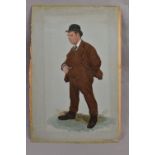 SIR LESLIE WARD - SPY (1851-1922) 'RUGBY UNION', a full length portrait of Rowland Hill holding a