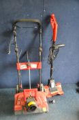A MANTIS ELECTRIC SNOW THROWER (Untested due to plug type) together with an Eckman snow go QI-JY-