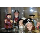 A COLLECTION OF CHARACTER AND TOBY JUGS, thirty pieces to include Royal Doulton character jugs: