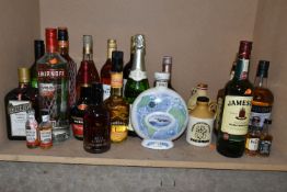 ALCOHOL, A Mixed Collection of Whisky, Wine and Spirits to include one bottle of Jameson Irish