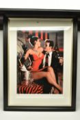 GLEN ORBIK (AMERICAN 1963 -2015) 'MIDNIGHT IN PARIS', a limited edition print of a couple drinking