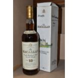 THE MACALLAN 10 Year Old Single Highland Malt, (1980's bottling) 40% vol. 75cl. fill level mid-neck,