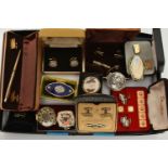 A BOX OF ASSORTED 'STRATTON' ITEMS, to include three pill boxes, five boxed sets of cufflinks, one