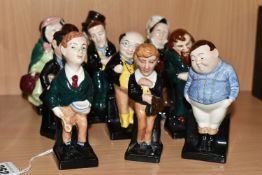 ELEVEN ROYAL DOULTON CHARLES DICKENS FIGURES, comprising Oliver Twist, David Copperfield, Fat Boy,
