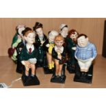 ELEVEN ROYAL DOULTON CHARLES DICKENS FIGURES, comprising Oliver Twist, David Copperfield, Fat Boy,