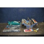 A COLLECTION OF AUTOMOTIVE TOOLS including a Gedore socket set, a trolley jack (no pole), Draper and