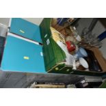 ONE BOX OF MISCELLANEOUS SUNDRIES, to include a boxed Smartair Fast Chill Max floor standing fan,