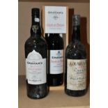 THREE BOTTLES OF VINTAGE PORT comprising one bottle of W & J GRAHAM'S 1977 Vintage, bottled 1979,