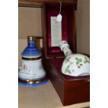 WHISKY, Two Ceramic Decanters comprising Findlater's 25 year old blended whisky in a Wedgewood