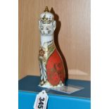 A BOXED ROYAL CROWN DERBY 'ROYAL CAT CHARLOTTE' LIMITED EDITION PAPERWEIGHT, issued to celebrate the