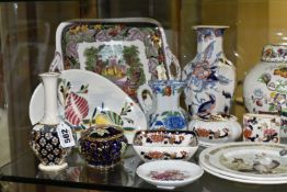 A QUANTITY OF MASONS CERAMICS, approximately fifty modern and older pieces to include vases, tallest