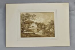 SOPHIA AYRTON (18TH / 19TH CENTURY) 'KIRKHAM PRIORY, YORKSHIRE', an English school river landscape