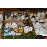 SEVEN BOXES OF SADLER TEAPOTS, assorted styles and patterns from 1930's, 50's,60's and 1970's, to