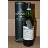 SINGLE MALT, One Bottle of LAPHROAIG Single Islay Malt, aged 15 years, 43% vol, 70cl, fill level