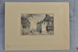 LOUIS ARTICO (FRENCH 20TH CENTURY) A FRENCH STREET VIEW, signed bottom right, watercolour on