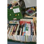 THREE BOXES OF BOOKS, over sixty hardback books, subjects include mostly cookery and gardening (s.d)
