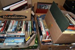 FIVE BOXES OF BOOKS, to include twenty volumes of Children's Britannica, volumes 2,3 and 4 pf