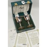 A CASED PAIR OF ELIZABETH II SILVER LIMITED EDITION 'THE WORCESTER GOBLET', commemorating the