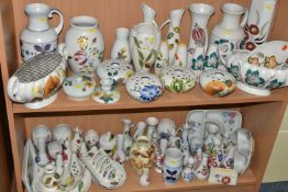 A LARGE QUANTITY OF RADFORD POTTERY TABLEWARE AND VASES, varying patterns, comprising four posy