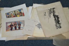 TOBACCO / WWI INTEREST, AN ABDULLA & CO LTD CHRISTMAS 1914 FOLIO OF 16 PRINTS, together with printed