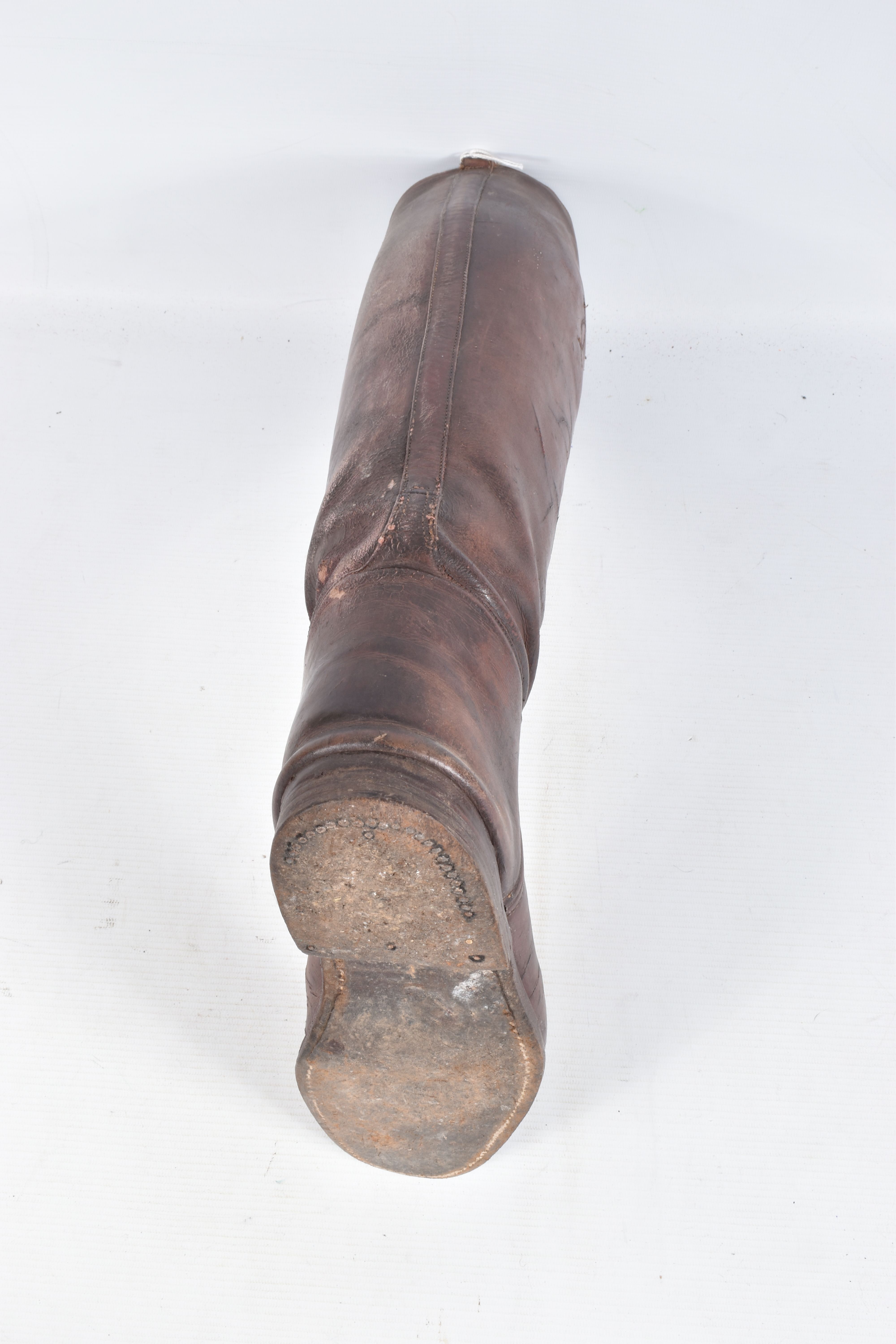 A PAIR OF BROWN ARMY OFFICERS RIDING BOOTS, these boots are unmarked but come with their boot - Image 4 of 17