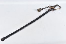 A GERMAN ARMY OFFICERS SWORD MADE BY WKC, the blade is un-etched, the knights head and WKC makers