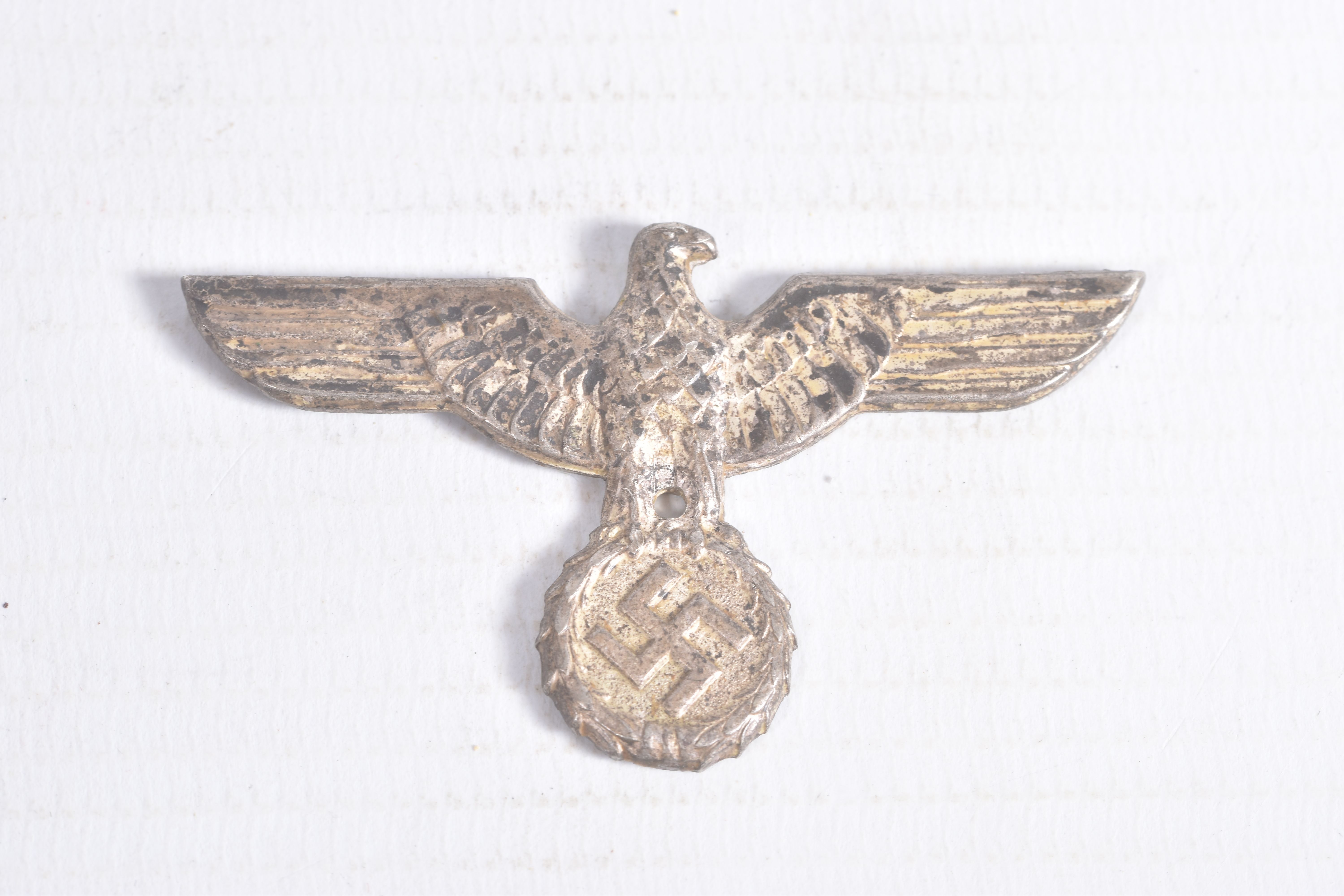 FOUR GERMAN WWI AND WWII ERA BADGES, this lot includes a WWII Hindenburg cross without swords, a WWI - Image 5 of 13