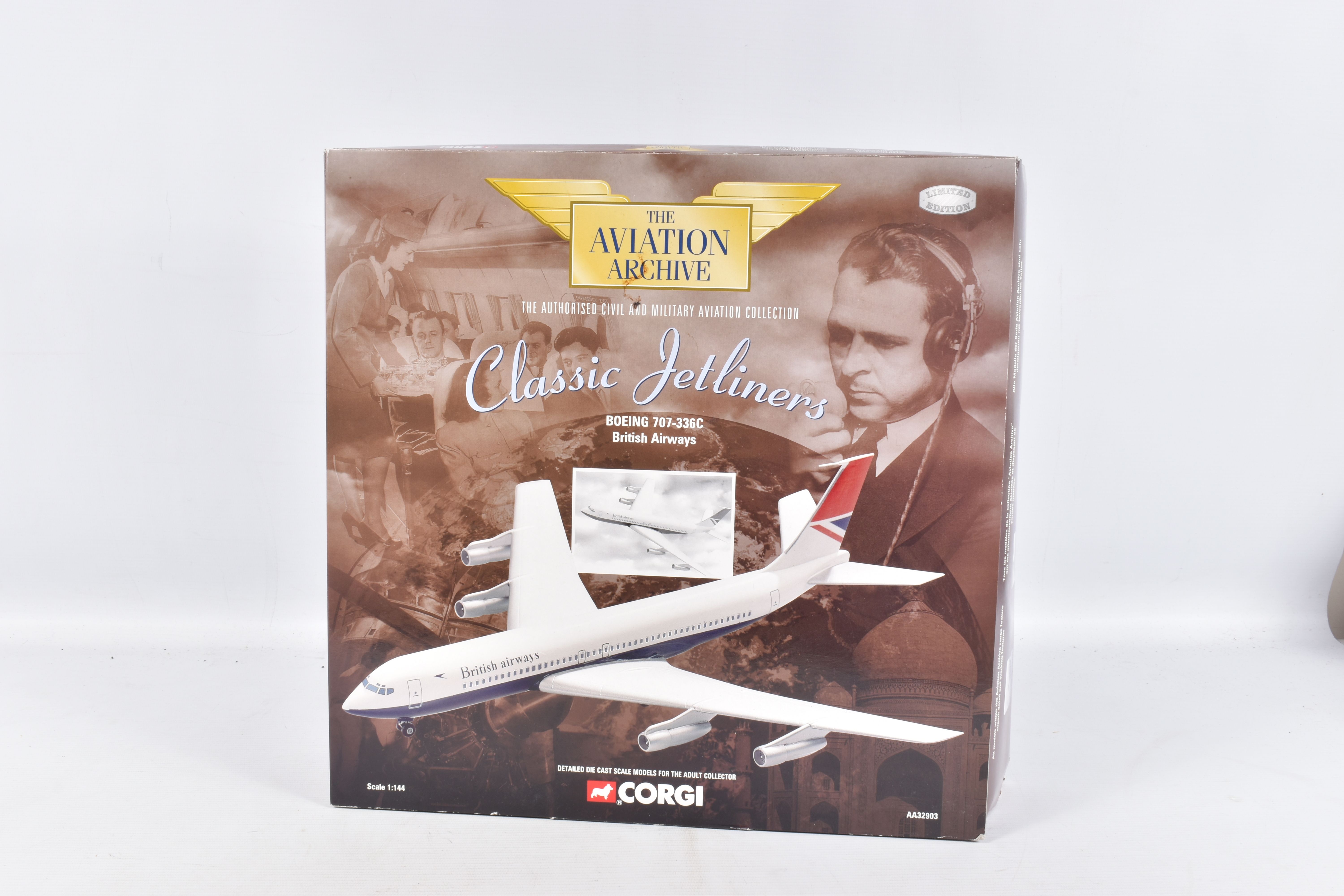 A BOXED CORGI BOEING 707-336C BRITISH AIRWAYS AND A BOXED LUPA 747-400 BRITISH AIRWAYS BOTH SCALE - Image 4 of 6