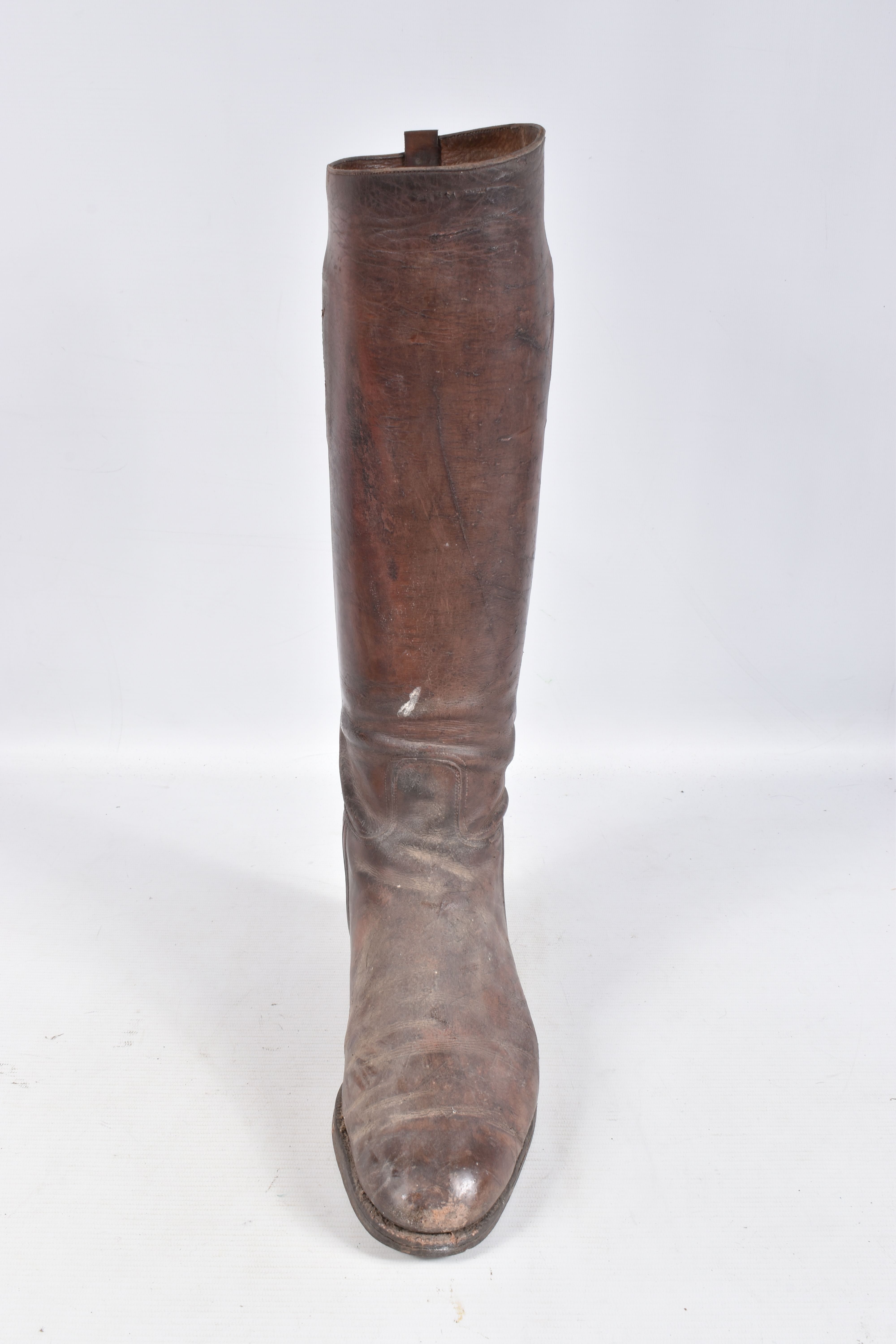 A PAIR OF BROWN ARMY OFFICERS RIDING BOOTS, these boots are unmarked but come with their boot - Image 10 of 17