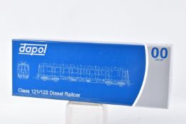 A BOXED DAPOL OO GAUGE CLASS 121 DIESEL RAILCAR, No. 55032, B.R. blue and grey livery with Welsh