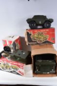 A QUANTITY OF BOXED AND UNBOXED CHERILEA PLASTIC MILITARY VEHICLES, c.1970's Action Man sized