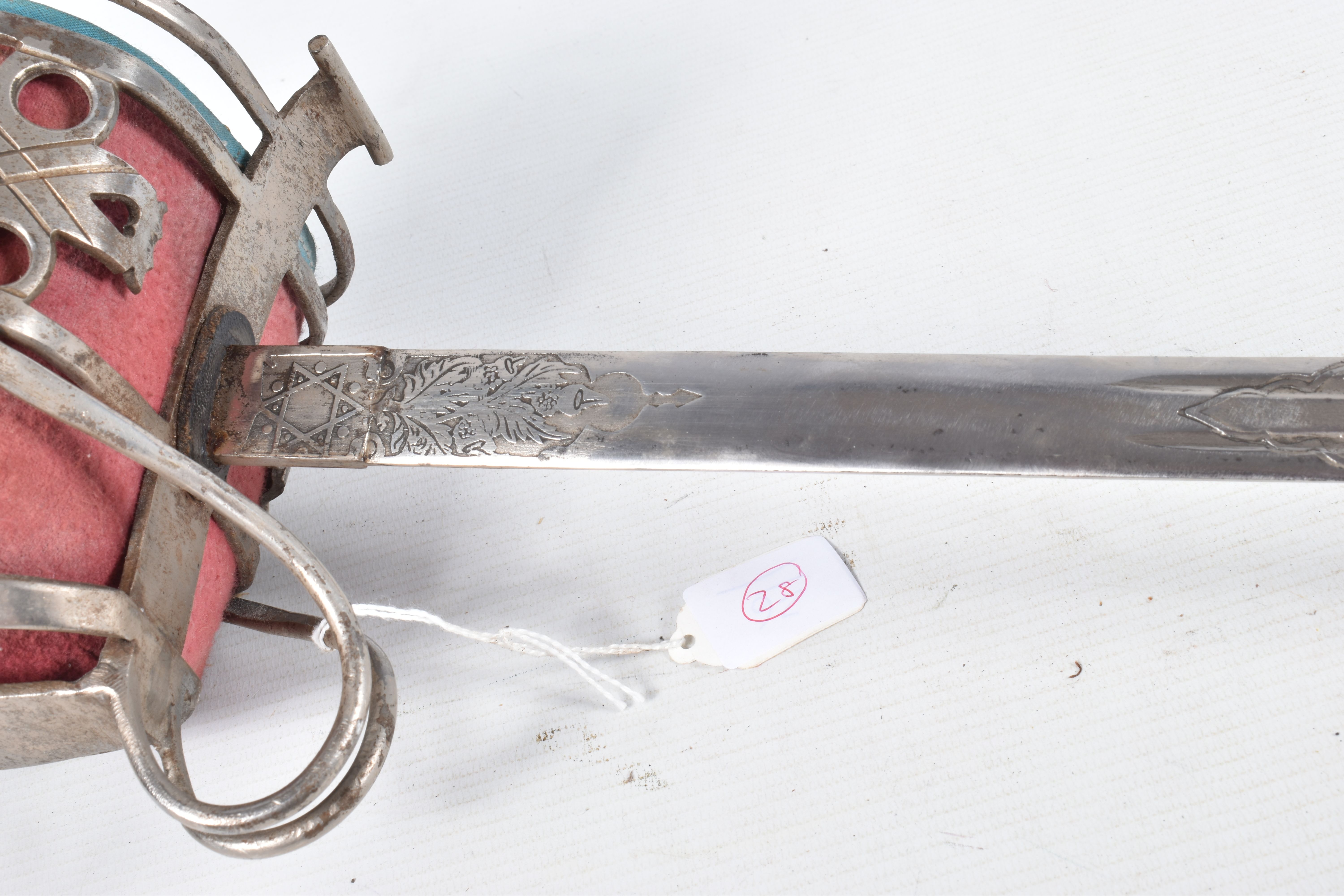 A SCOTTISH OFFICERS BASKET HILT SWORD, the blade has got ornate decoration on it but this is - Image 22 of 33