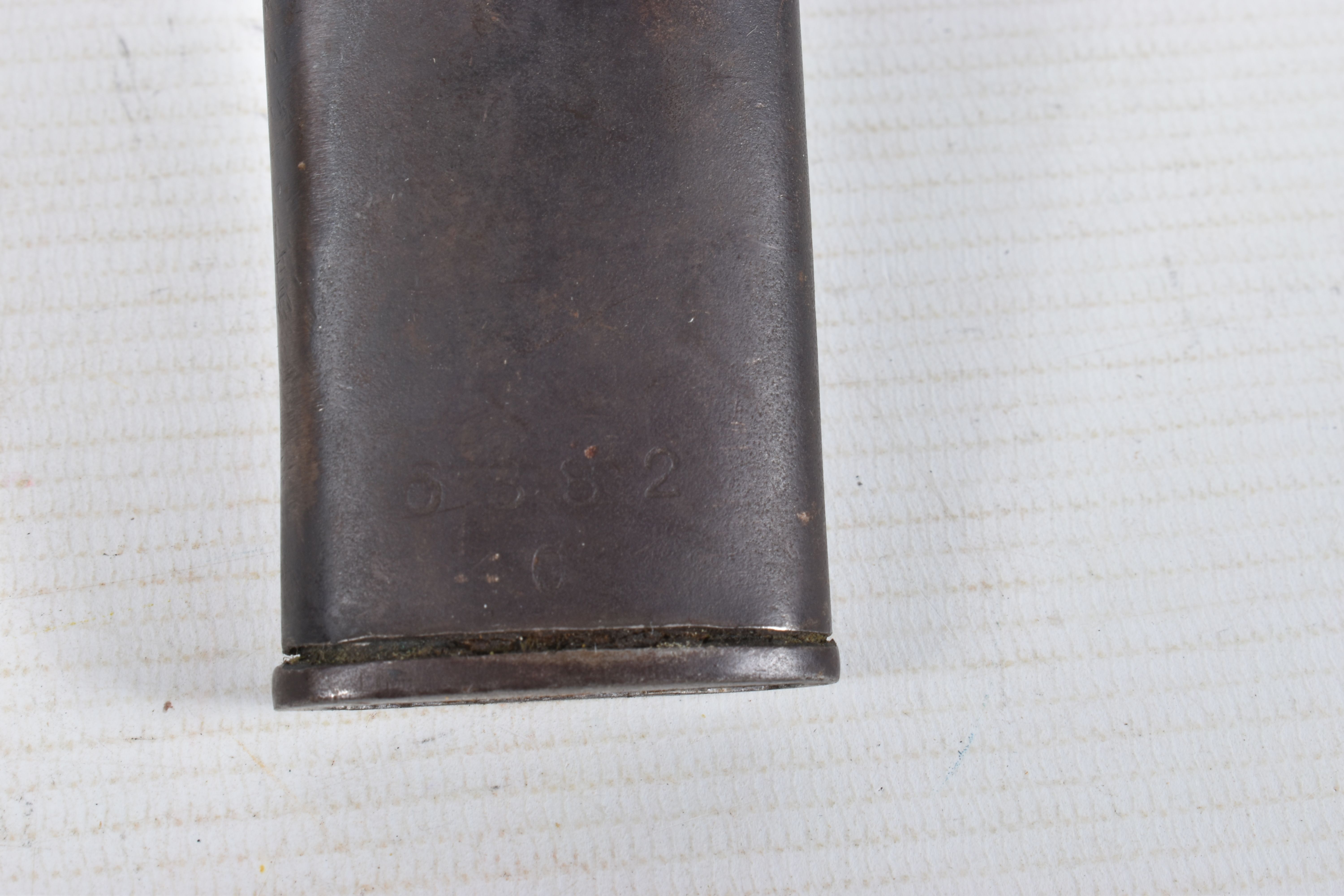 A SPANISH MAUSER BAYONET, this has a bolo blade and it has a faint Toledo stamp on it and the - Image 11 of 25