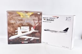 A BOXED CORGI BOEING 707-336C BRITISH AIRWAYS AND A BOXED LUPA 747-400 BRITISH AIRWAYS BOTH SCALE