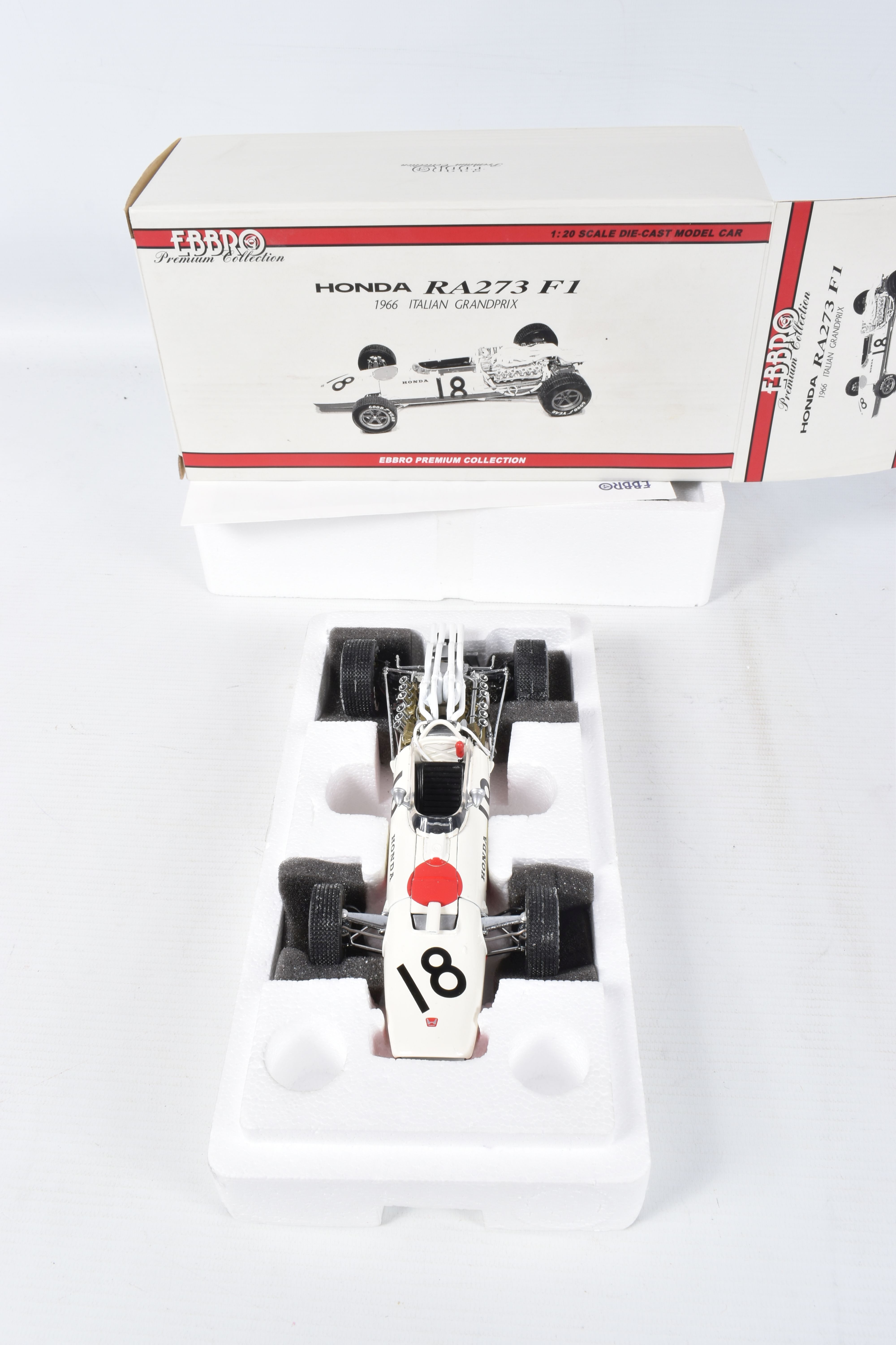 TWO BOXED EBBRO HONDA RA273 F1 1966 ITALIAN GRANDPRIX AND HONDA F1 RA301 1968 MEXICO GP BOTH SCALE - Image 4 of 8