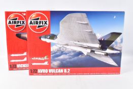 TWO 1:72 SCALE AIRFIX MILITARY AIRCRAFT MODELS, the first is the Avro Vulcan B.2 numbered A12011