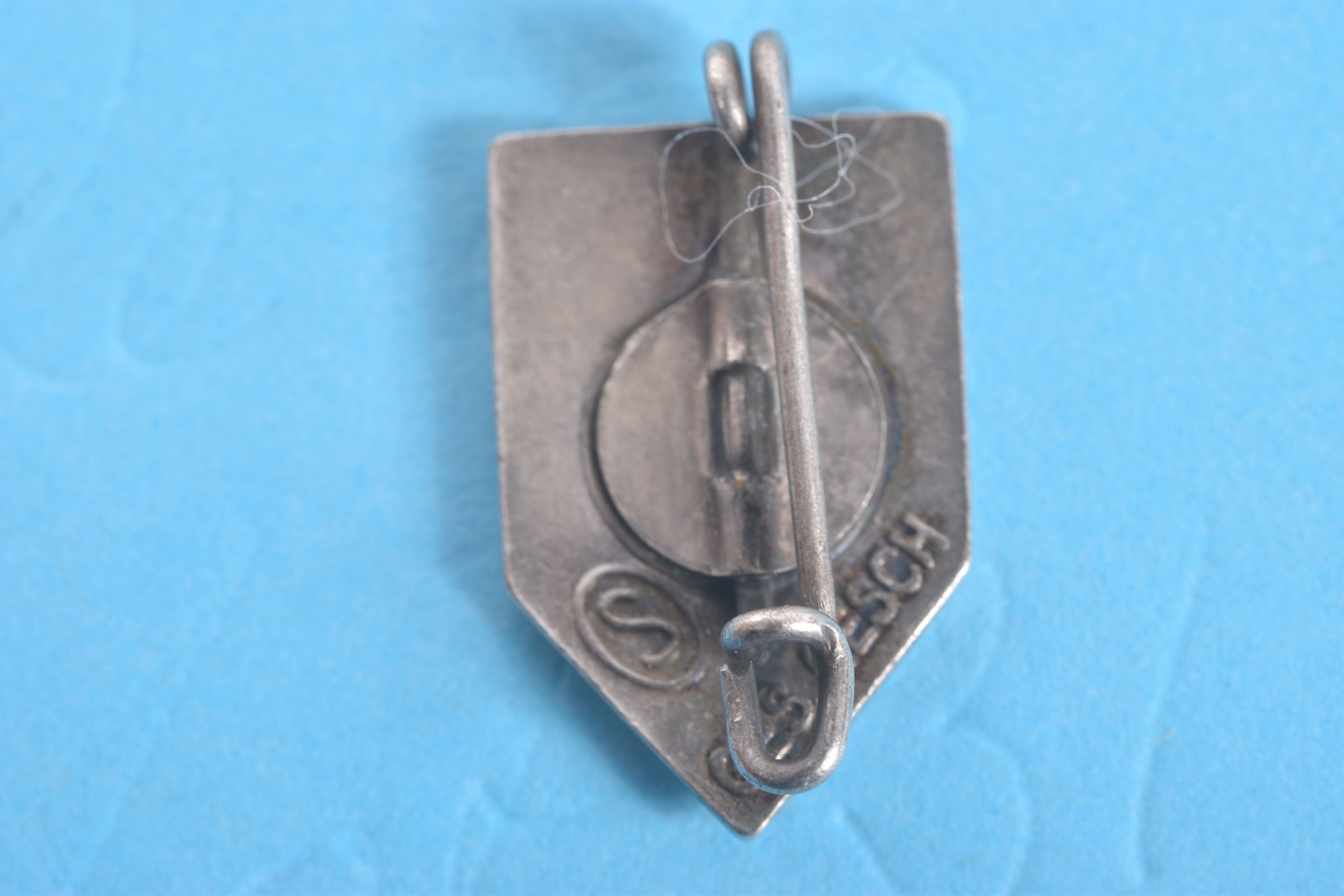 FIVE PIN BADGES, to include four German and one English silver sweetheart brooch that is dated 1911, - Image 8 of 16