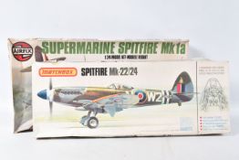 A BOXED AIRFIX 1/24 SCALE SUPERMARINE SPITFIRE Mk.1A CONSTRUCTION KIT, Series 12 No.12001-6, with