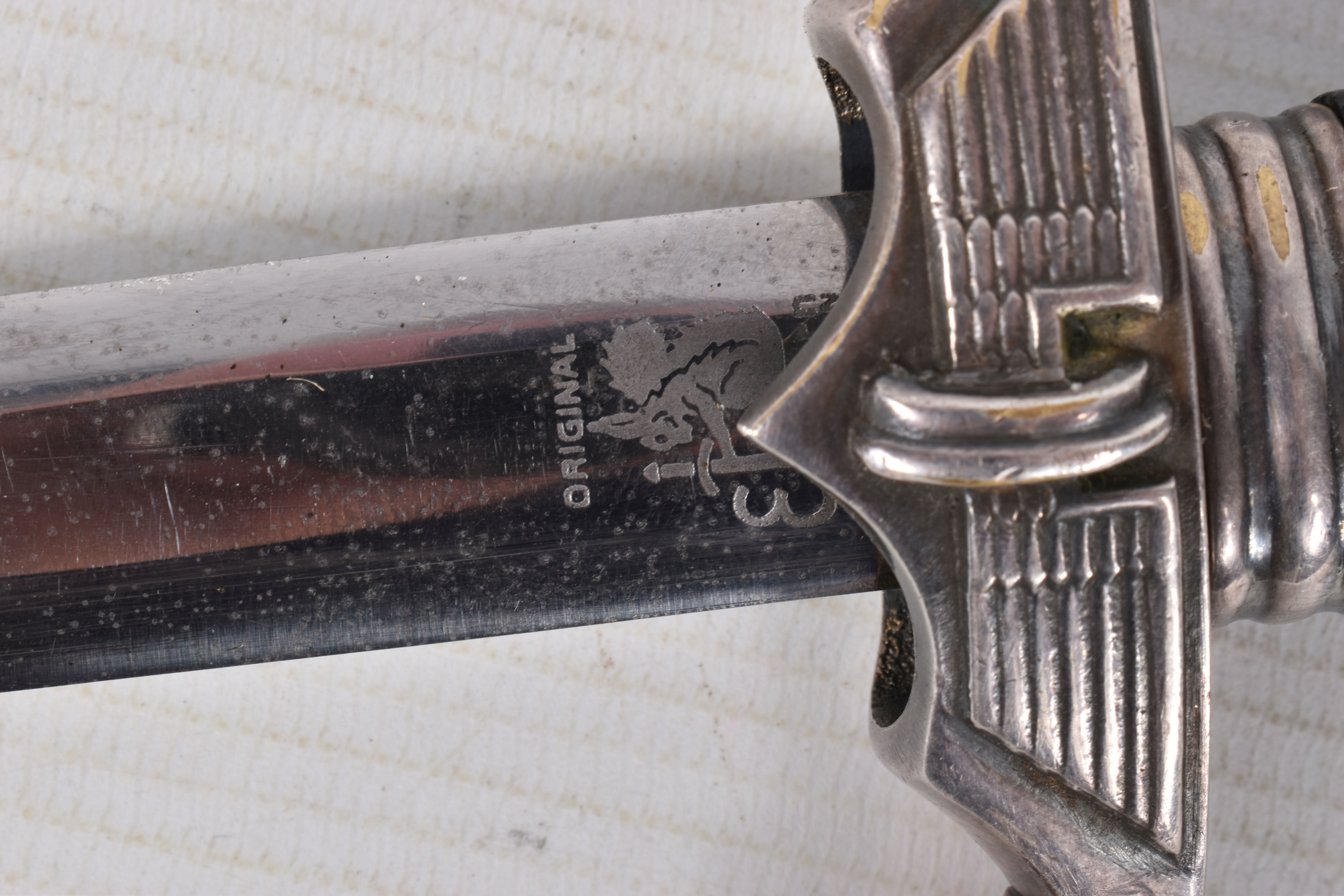 A WWII ERA GERMANY RAILWAY DAGGER, we believe that the blade was taken from an army dagger - Image 12 of 26