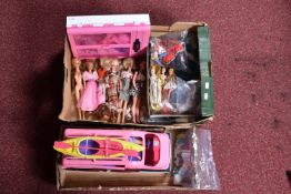 A QUANTITY OF UNBOXED AND ASSORTED VINTAGE DOLLS, to include Barbie's friend Midge, head not