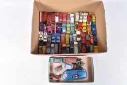 A QUANTITY OF UNBOXED AND ASSORTED PLAYWORN DIECAST VEHICLES, to include Dublo Dinky A.E.C.
