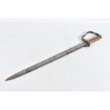 A BRITISH 19TH CENTURY WILKINSON PIONEERS SAW BACK SWORD ,one side of the blade features a broad