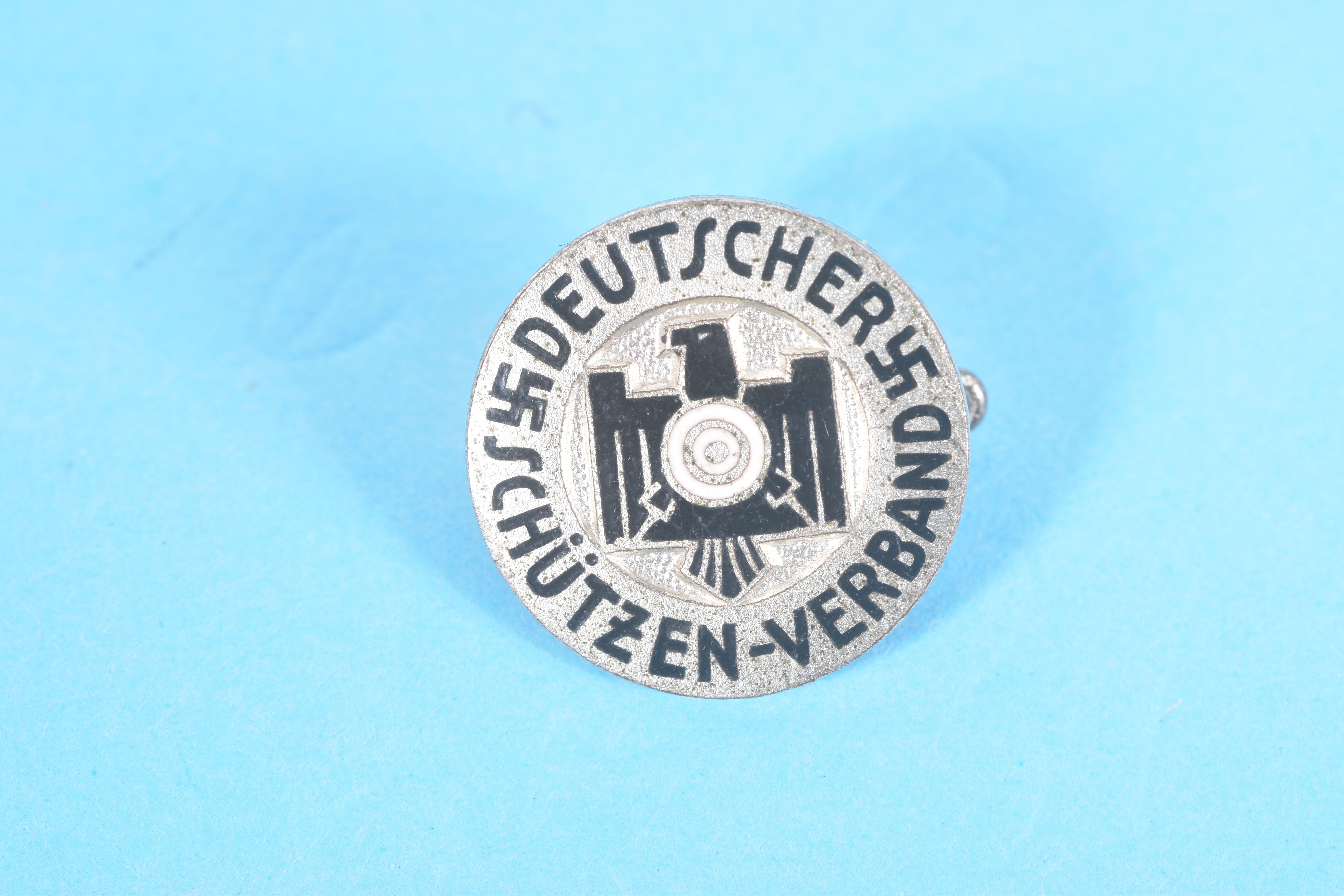 FIVE PIN BADGES, to include four German and one English silver sweetheart brooch that is dated 1911, - Image 3 of 16