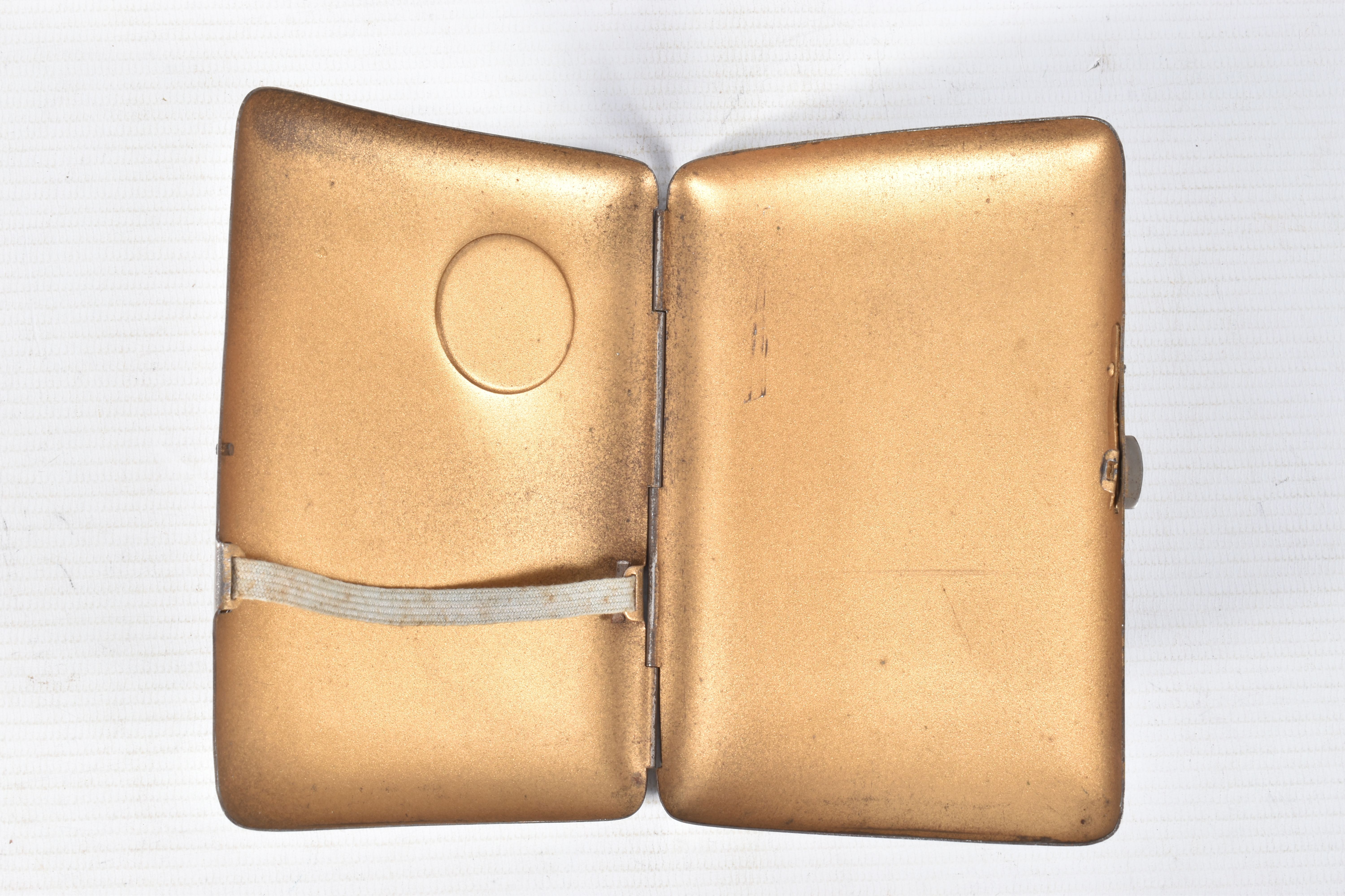 A SMALL COLLECTION OF GERMAN CIGARETTE CASES, TOBACCO BOX, ETC, comprising a brass cigarette case - Image 7 of 16