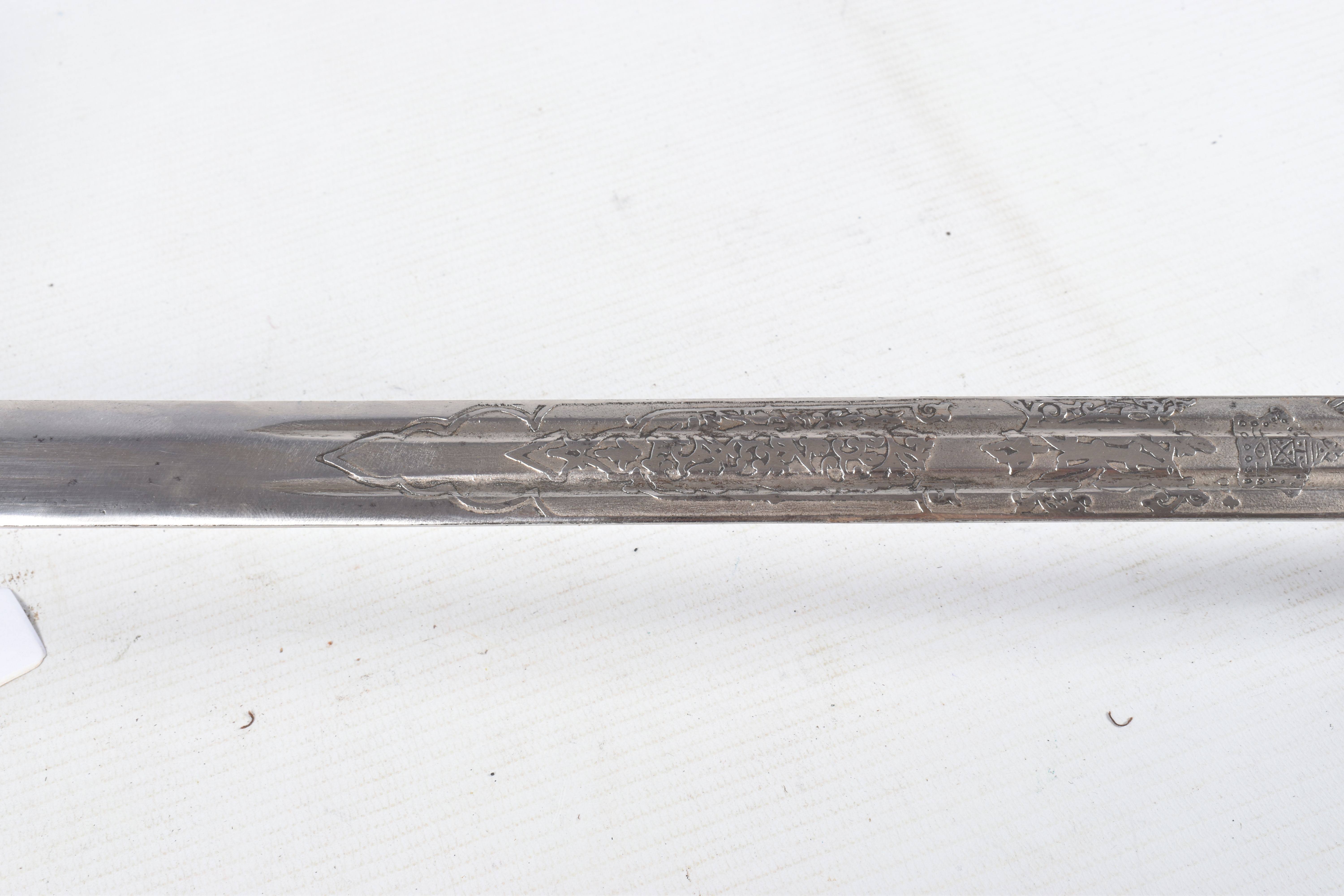 A SCOTTISH OFFICERS BASKET HILT SWORD, the blade has got ornate decoration on it but this is - Image 23 of 33