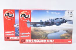 TWO 1:72 SCALE AIRFIX MILITARY AIRCRAFT MODELS, the first is the Avro Shackleton AEW.2 numbered