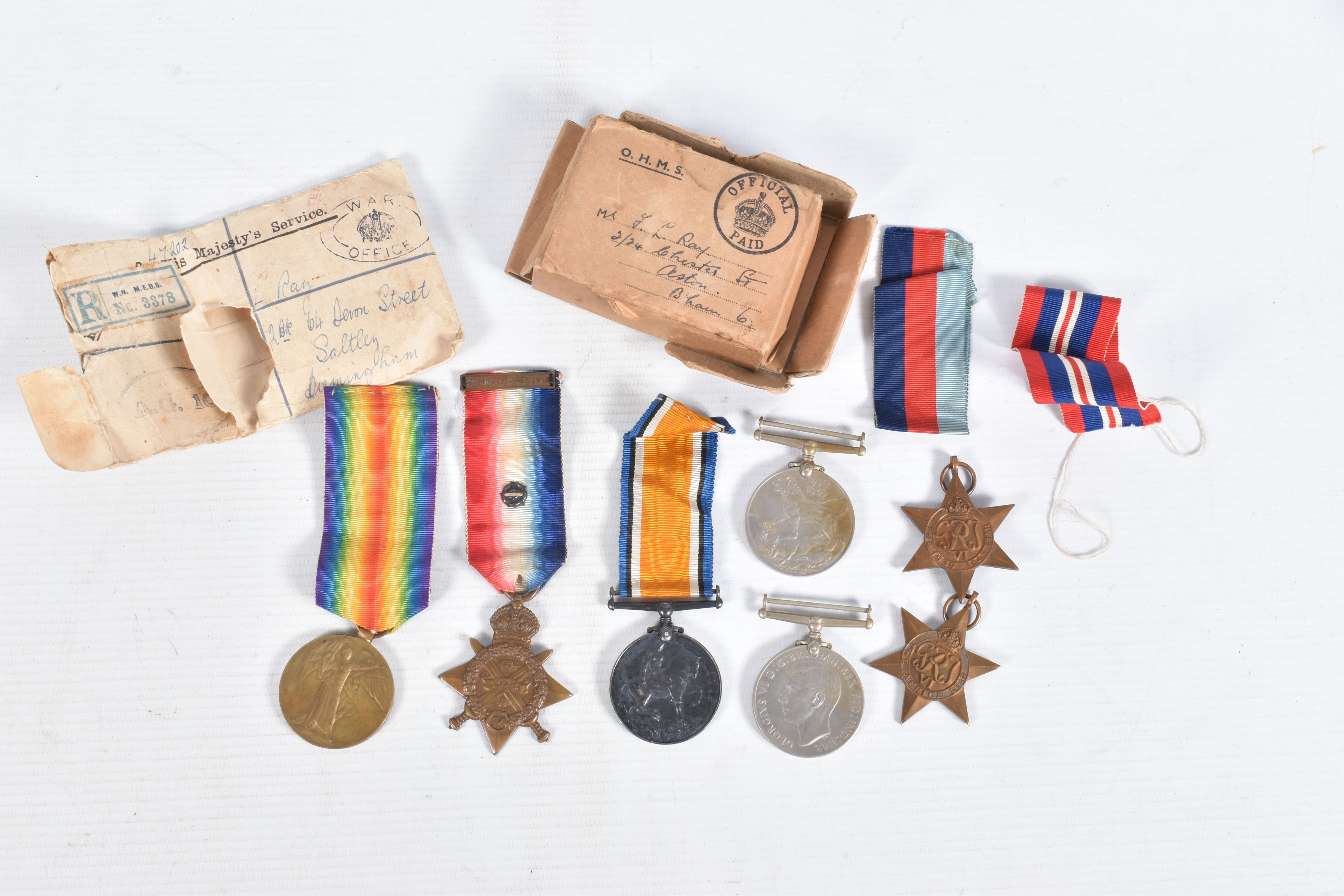 AN INTERESTING FAMILY GROUP OF WWI AND WWII MEDALS AND PHOTOGRAPHS, the medals consist of a 1914 - Image 7 of 21