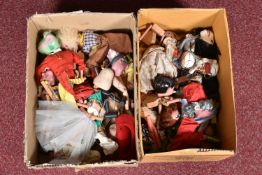 A QUANTITY OF UNBOXED AND ASSORTED DAMAGED AND/OR INCOMPLETE PELHAM AND OTHER PUPPETS, all in