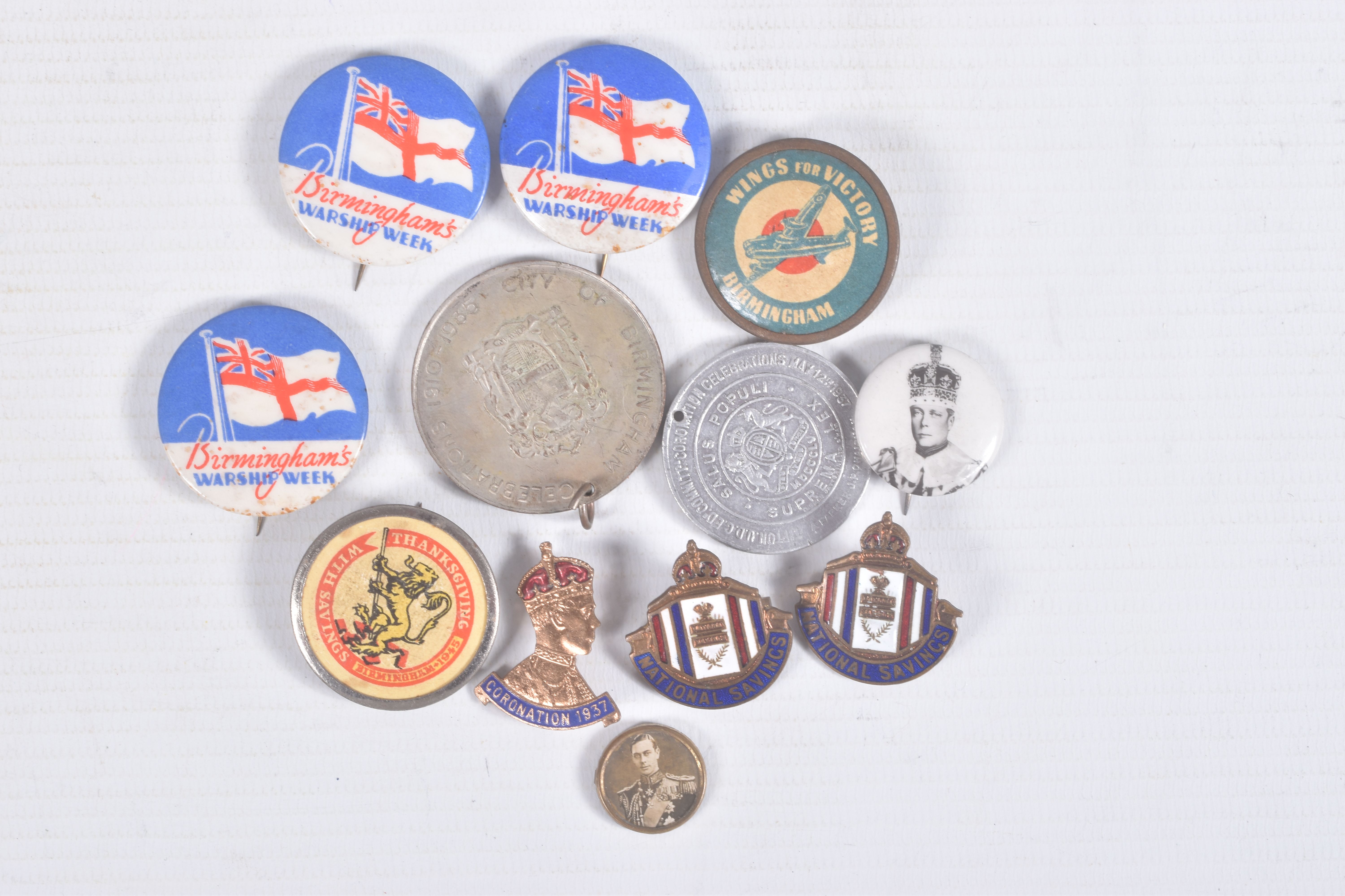 A WWI 1914-1915 TRIO OF MEDALS AND A SELECTION OF CORONATION AND JUBILEE MEDALS, pin badges, coins - Image 5 of 26